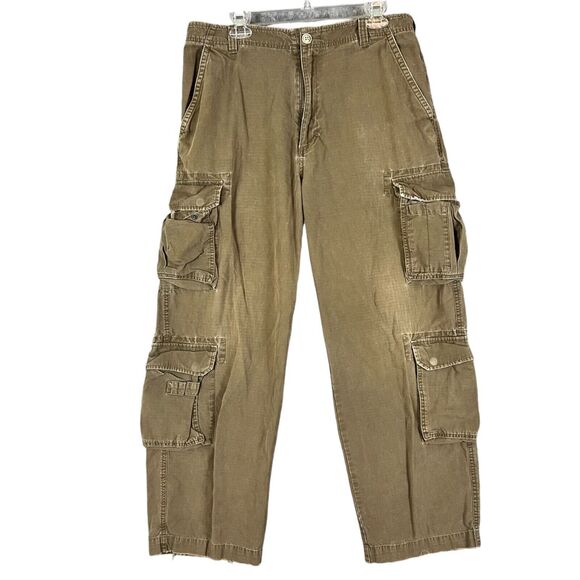 Daniel Cremieux Mens 34 x 30 Cotton 4 Cargo Pocket Pants Y2K Grunge Baggy Fit